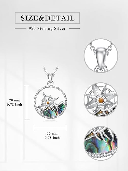 Seiyang 925 Sterling Silver Mustard Seed/Cross/Star of David/Triquetra Trinity Knot/Celtic/Claddagh Necklace Christian/Irish Jewelry Gifts for Women Mom Her
