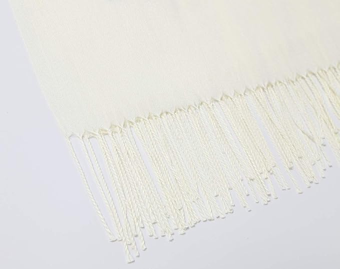 Cindy & Wendy Pashmina Shawls and Wraps Large Scarfs for Women Wedding Party Bridal Long Fashion Solid Shawl Wrap Fringes