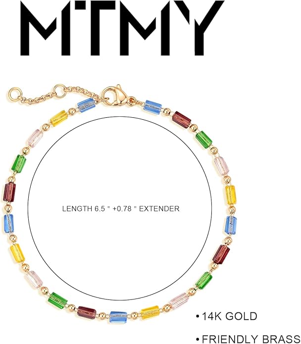 MTMY Gold Chain Bracelet for Women 14K Gold Plated Dainty Bracelets with Adjustable Chain Cute Bracelet Gold Trendy Jewelry
