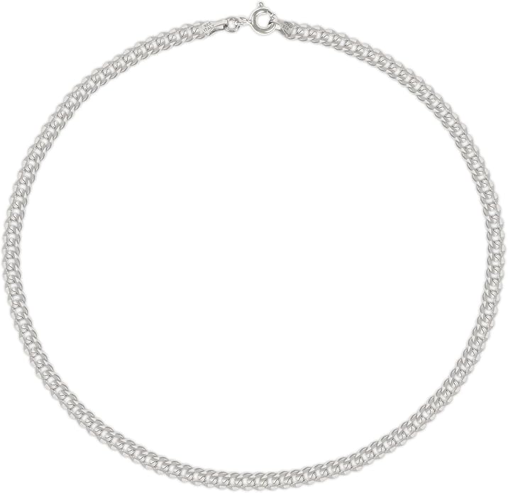 Savlano 925 Sterling Silver Solid Italian Figaro, Rope,Herringbone, Curb, Ball Bead, Snake, Mariner Chain Anklet for Women, Comes in 0.8mm - 5mm With Gift Box
