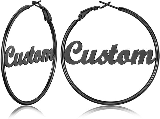 FOCALOOK 14K Gold Plated Lightweight Large Hoops| 2mm Thin Hoop Earrings for Women 30/40/50/70/100mm