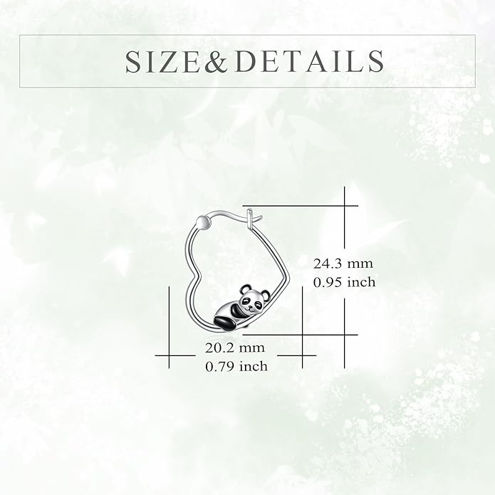 YFN Animal Earrings Sterling Silver Animal Heart Hoop Dangle Earrings Cute Jewelry Gifts for Women