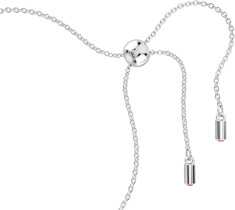 Swarovski Hyperbola Bracelet, Heart And Infinity, Pink, Rhodium Finished