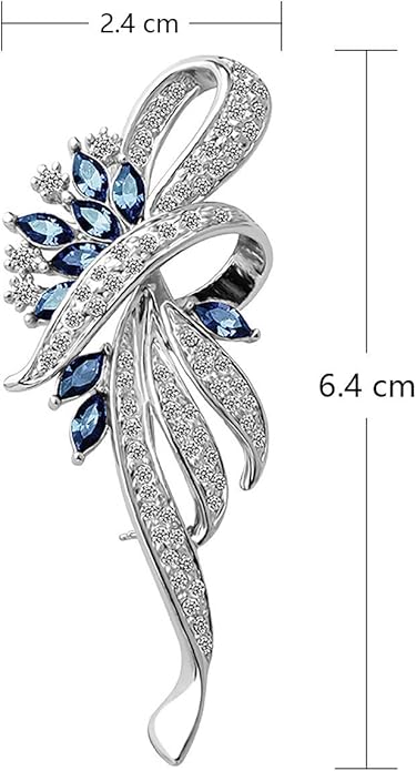 Merdia Created Crystal Brooch Fancy Vintage Style Flower Brooch Pin for Women, girls, ladies with Blue/Purple Created Crystal | Vintage Fashion | Brooches and Pins for Women | Ladies Jewelry