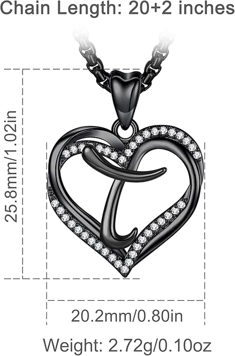 INFUSEU Unique Initial Necklaces for Women Girls Small Heart Letter Jewelry, Meaningful Personalized Gifts