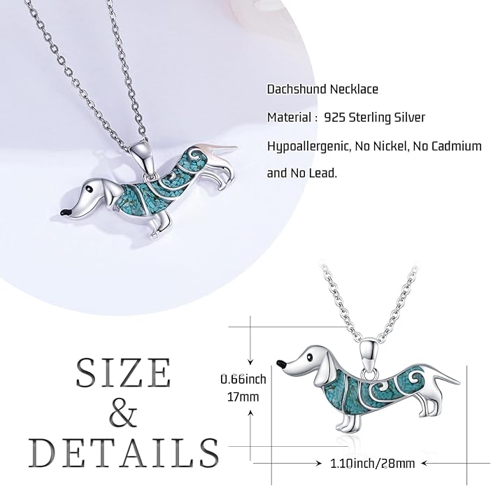 Dog Cat Necklace Pendant 925 Sterling Silver Pet Jewelry Gifts for Women