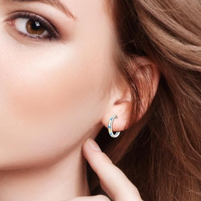 925 Sterling Silver Women Earrings, Sparkling Star and Moon Earrings, Various Hypoallergenic Earrings, Best Gift for Women