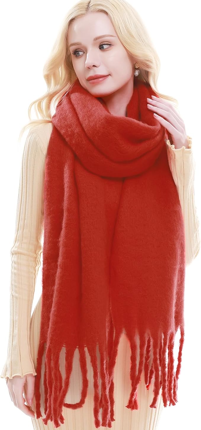RIIQIICHY Chunky Scarf for Women Winter Warm Thick Scarves Oversized Blanket Scarf