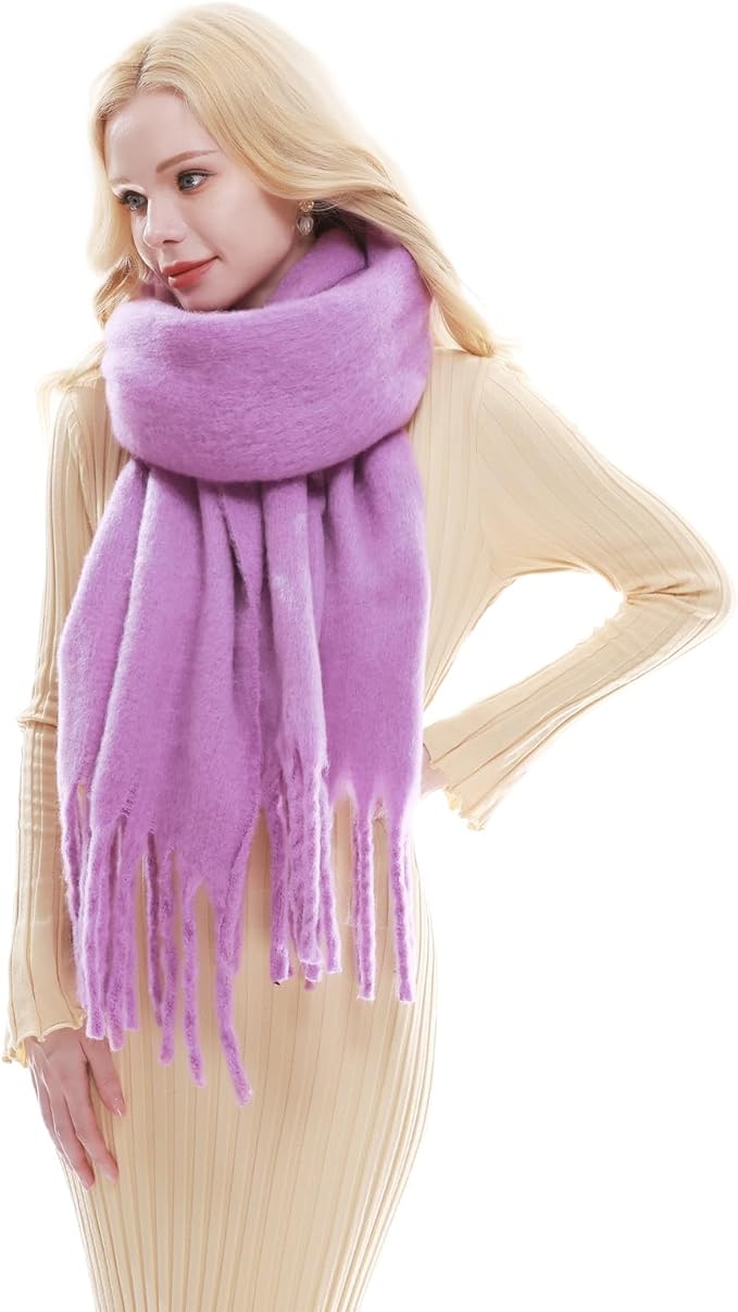RIIQIICHY Chunky Scarf for Women Winter Warm Thick Scarves Oversized Blanket Scarf