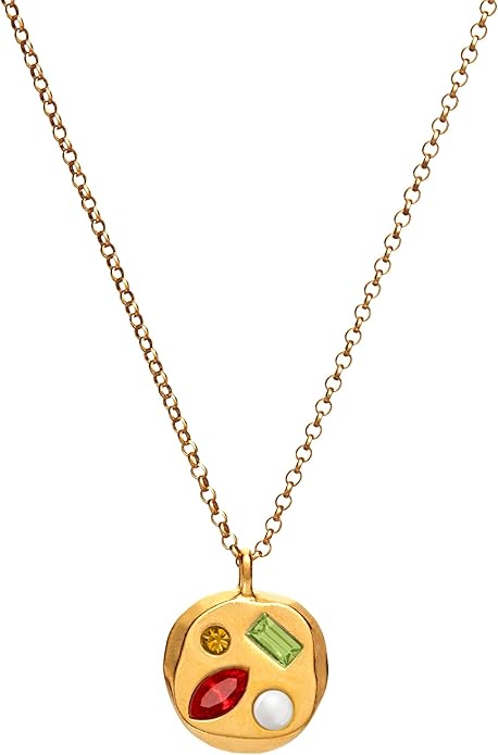 Birthdate 14k Gold Necklace for Women - 16-20in Adjustable 14 Karat Gold Chain with Lobster Clasp - Cadenas de Oro 14k Puro Para Mujer, Ladies Jewelry Birthstone