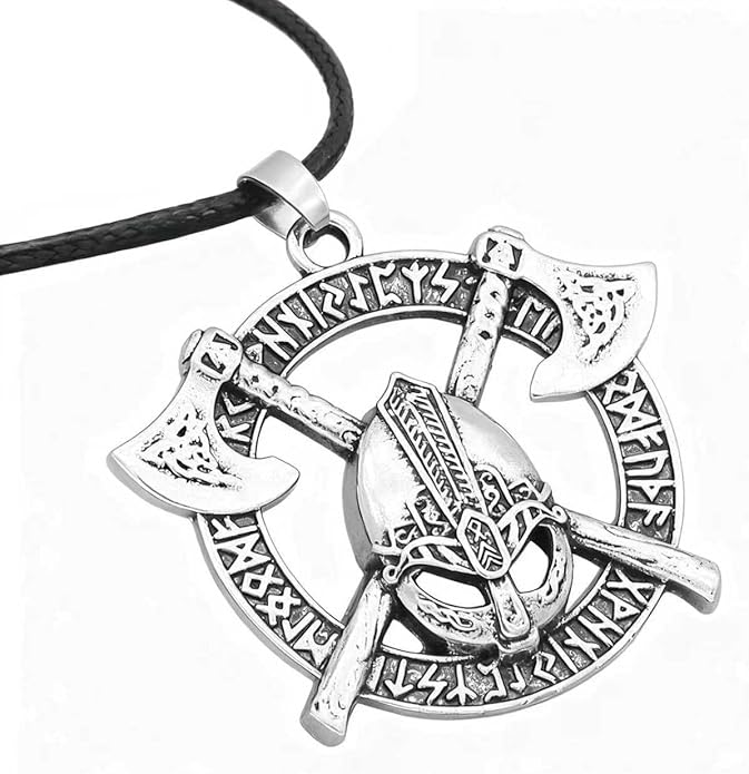 S925 Sterling Silver Viking Pendant, Norse Mythology Inspired Men's Jewelry, Perfect for Necklaces, Gift for Father's Day, Christmas, Birthday