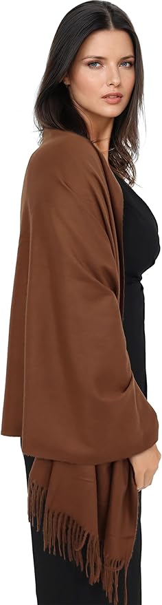 Ocomfly 100% Pashmina Scarf for Women - Premium Womens Scarves - Gift Boxed - Shawls or Wraps - Ultra Soft and Warm