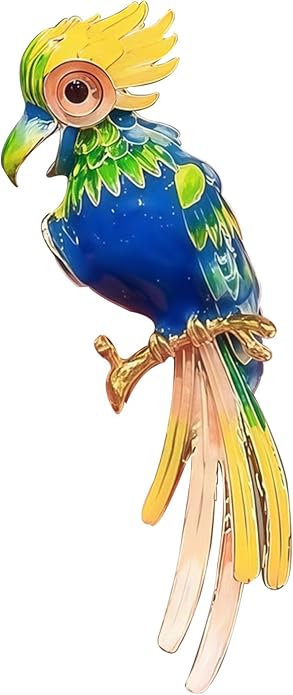 CJFENGD Brooches for Women,Colorful Parrot Brooch, Enamel Tropical Bird Pin, Women's Brooches & Pins,Vivid Animal Jewelry for Women Coat/Dress/Gift