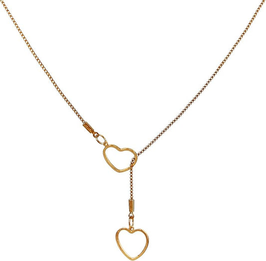 Irregular Y2k Long Y-shaped Necklace with Zircon Inlaid Sparkling Brick Tassel Pendant Double-Layer Chain High-end Fashion Accessory Women's