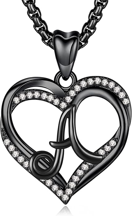 INFUSEU Unique Initial Necklaces for Women Girls Small Heart Letter Jewelry, Meaningful Personalized Gifts