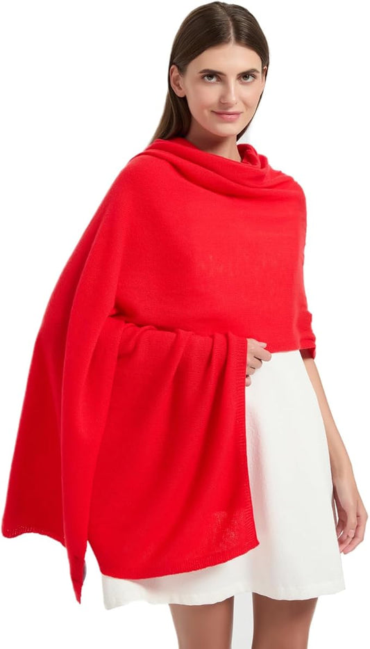 Erdenech Luxury Cashmere Wool Blend Wrap for Women, All-Season Travel Wrap Shawl, Extra Large Blanket Shawl Scarf Pashmina