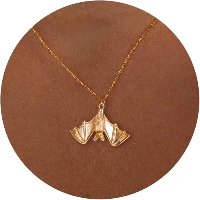 Gold Necklace for Women-14K Gold Plated Bow,Dragon,Shell, Palm Tree, Seahorse, Conch Shell,Sardines, Cowboy Boot,Bat,Bunny Pendant Beachy Jewelry for Women Gifts