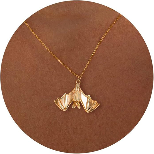 Gold Necklace for Women-14K Gold Plated Bow,Dragon,Shell, Palm Tree, Seahorse, Conch Shell,Sardines, Cowboy Boot,Bat,Bunny Pendant Beachy Jewelry for Women Gifts