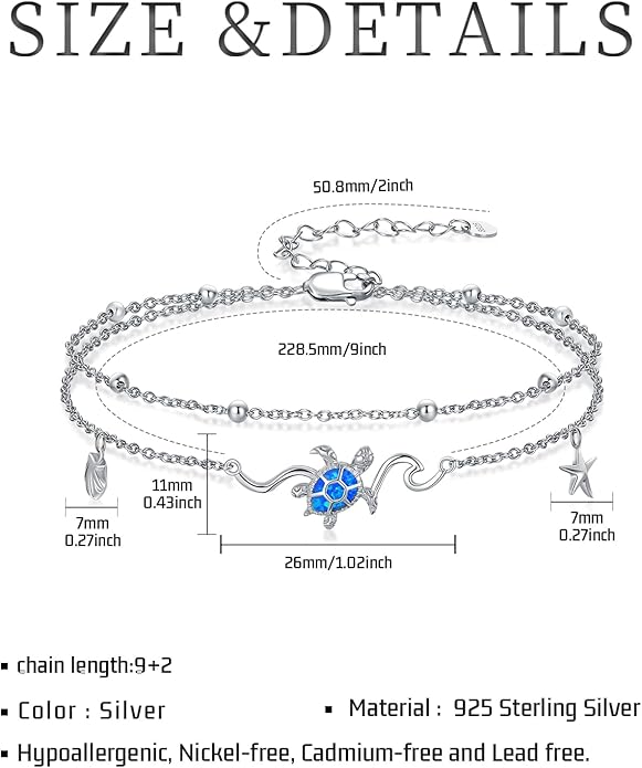Anklet for Women 925 Sterling Silver Double Infinity Ankle Bracelet Waterproof Summer Jewelry Anniversary Birthday Gifts for Her