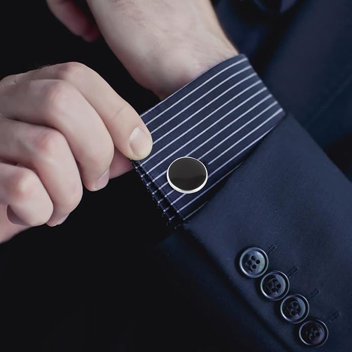 Dannyshi Cufflinks for Men Classic Wedding Business Shirt Cuff Links Set Gifts with Box