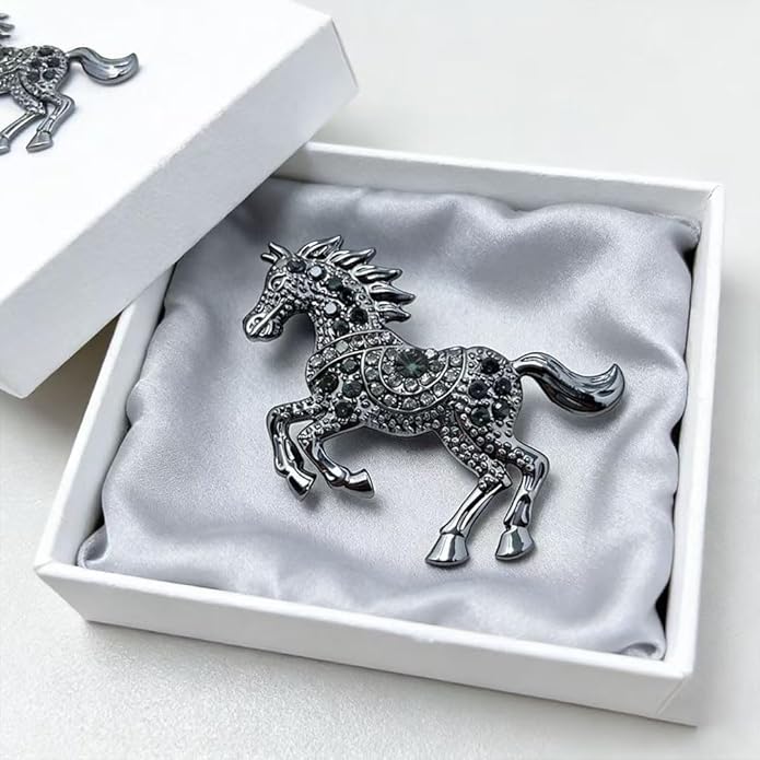 2026 New Year Of Horse Pin Brooch, Good Luck Chinese Zodiacs Horse Pins For Fashion Accessories Animal Lucky Charm Statue Feng Shui Gifts Jewelry For Women Men