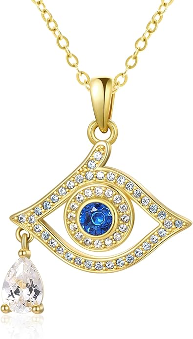 AENEAS Evil Eye Necklace for Women 925 Sterling Silver Necklace Ojo Turco Trendy Jewelry Gifts for Women Wife