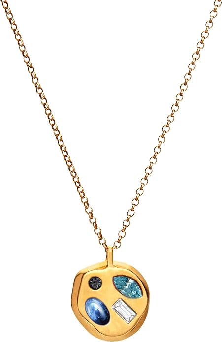Birthdate 14k Gold Necklace for Women - 16-20in Adjustable 14 Karat Gold Chain with Lobster Clasp - Cadenas de Oro 14k Puro Para Mujer, Ladies Jewelry Birthstone