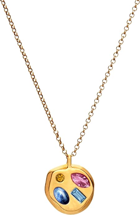 Birthdate 14k Gold Necklace for Women - 16-20in Adjustable 14 Karat Gold Chain with Lobster Clasp - Cadenas de Oro 14k Puro Para Mujer, Ladies Jewelry Birthstone