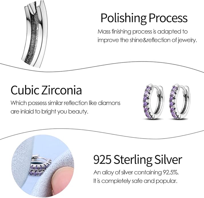 925 Sterling Silver Women Earrings, Sparkling Star and Moon Earrings, Various Hypoallergenic Earrings, Best Gift for Women