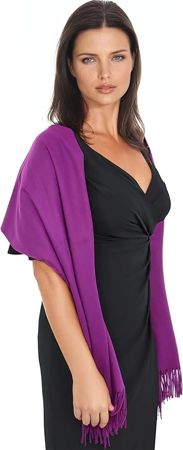 Ocomfly 100% Pashmina Scarf for Women - Premium Womens Scarves - Gift Boxed - Shawls or Wraps - Ultra Soft and Warm