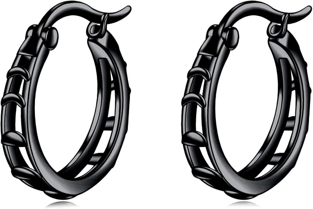 Sterling Silver Hoop Earrings Small Hoop Sun/Leaf/Triangle Huggie Earrings for Women Hypoallergenic