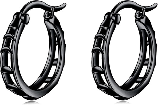 Sterling Silver Hoop Earrings Small Hoop Sun/Leaf/Triangle Huggie Earrings for Women Hypoallergenic
