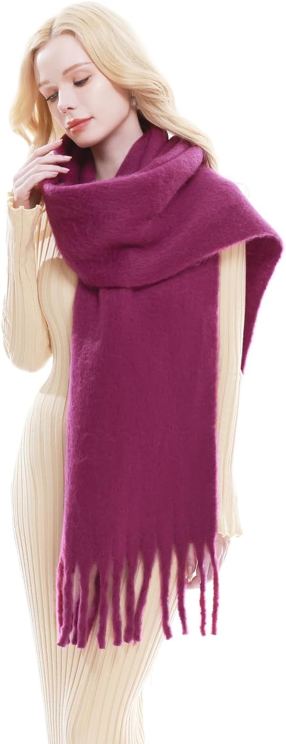 RIIQIICHY Chunky Scarf for Women Winter Warm Thick Scarves Oversized Blanket Scarf