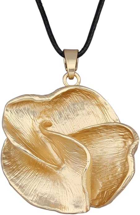 Long Boho Necklaces for Women Vintage Leather Wooden Pendant Y Choker Ethnic Style Gold Circle Hippie Sweater Necklace