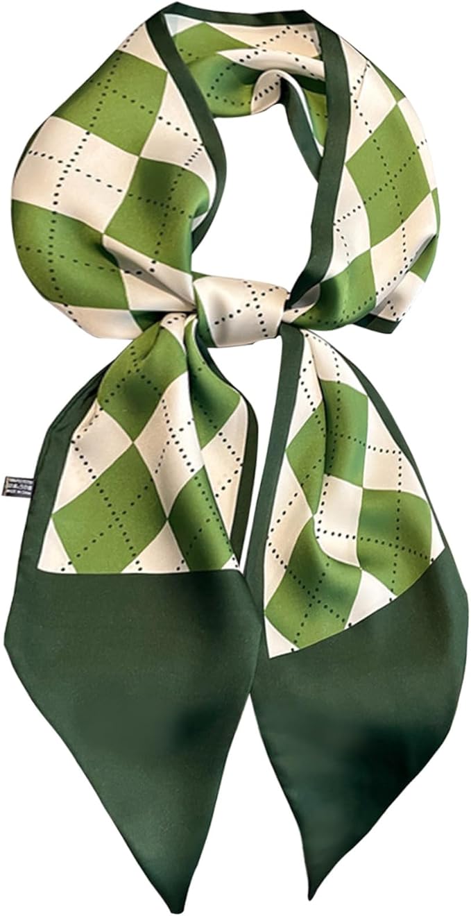 kcctoo 59" Mulberry Silk Like Head Scarf Women's Fashion Square Neck Satin Scarfs for Bag Hair Scarves Gift 59 * 5.9”