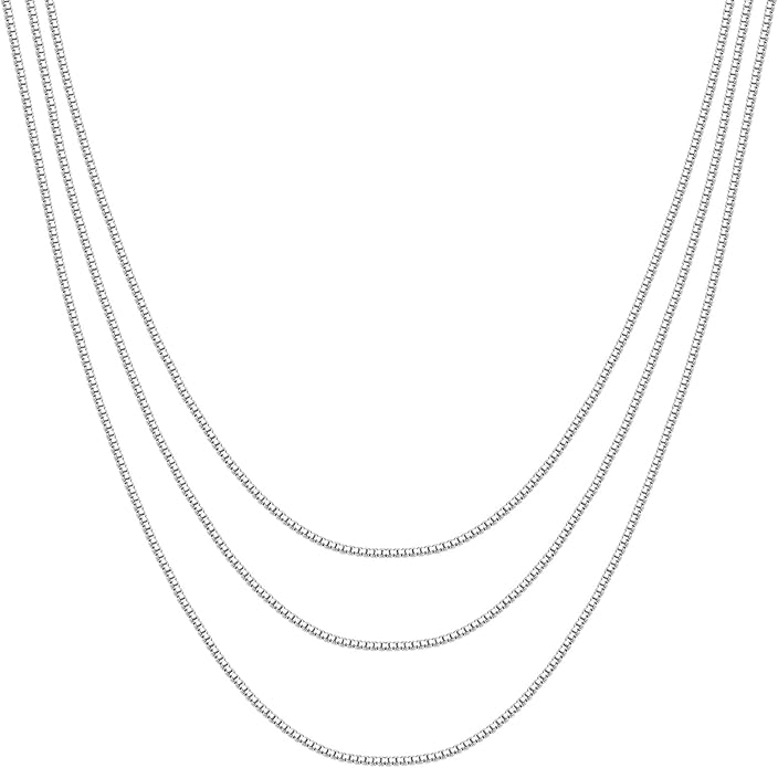 PAVOI 14K Gold Plated Dainty Layering Necklaces for Women | Snake Chain, Curb Link, Paperclip Layered Chains | Trendy Layering Necklace