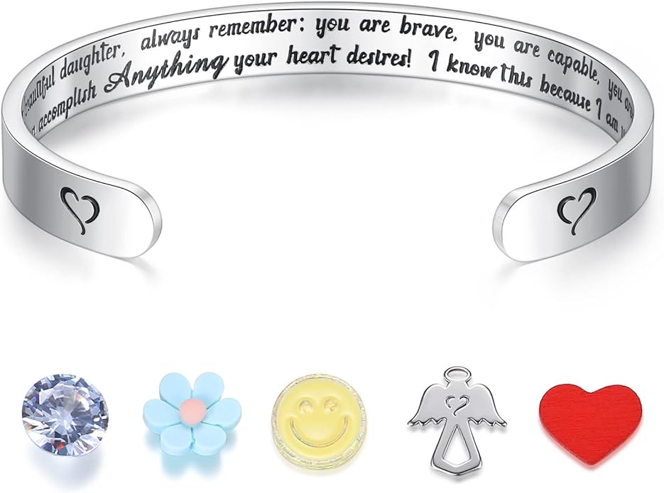 SAM & LORI Personal Bracelets for Teens/Women-Inspirational Jewelry Gifts (Various Designs) for Daughter/Sister/Mom/Friends-Adjustable Bracelet in a Pretty Gift Box