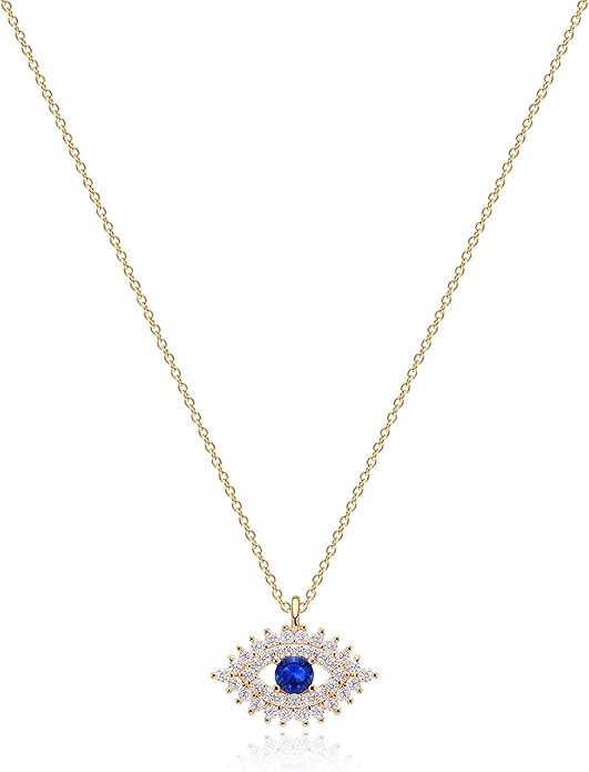 BENEIGE Gold Necklace for Women 14K Gold Plated Evil Eye Necklace Trendy Gold Pendant Necklace Jewelry For Women