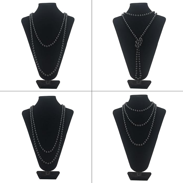 59" Long Pearl Necklaces for Women, Vintage Elegant Long Pearls Necklace for Wedding Party 1920s Gatsby Costume Jewelry