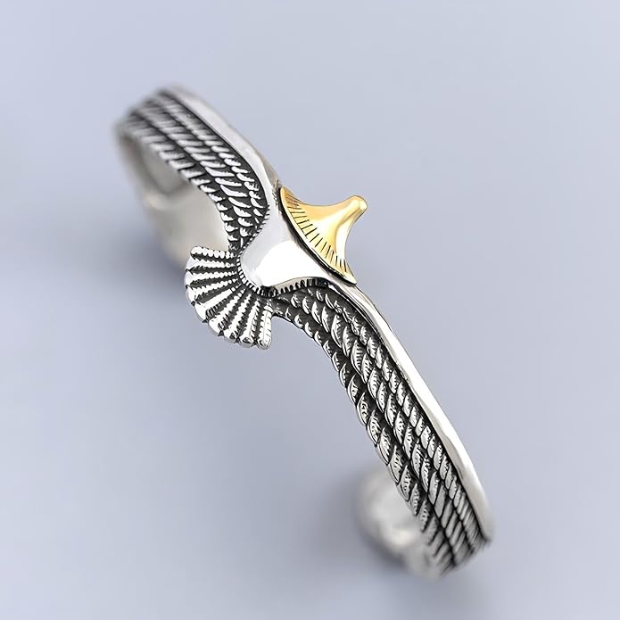 Kim Carrey S925 Sterling Silver Bracelet, Open Bangle Cuff Design, Men's Stacked Bracelets Gift Jewelry for My Man
