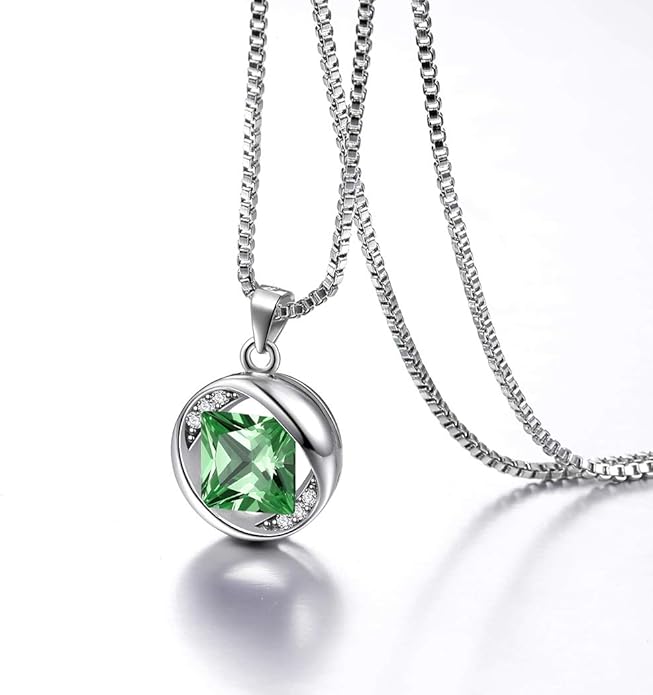 Aurora Tears 925 Sterling Silver 12 Birthstones Necklace/Earring/Ring/Bracelet Women Birthstone Pendant Crystal Fashion Birthday Jewelry Christmas Gift for Girls Women