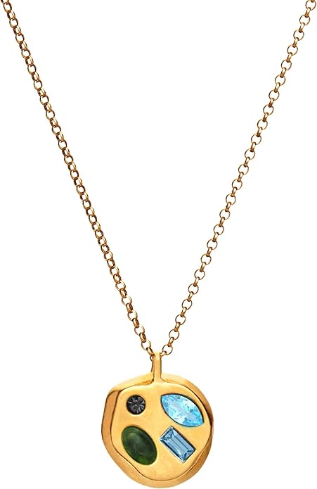 Birthdate 14k Gold Necklace for Women - 16-20in Adjustable 14 Karat Gold Chain with Lobster Clasp - Cadenas de Oro 14k Puro Para Mujer, Ladies Jewelry Birthstone