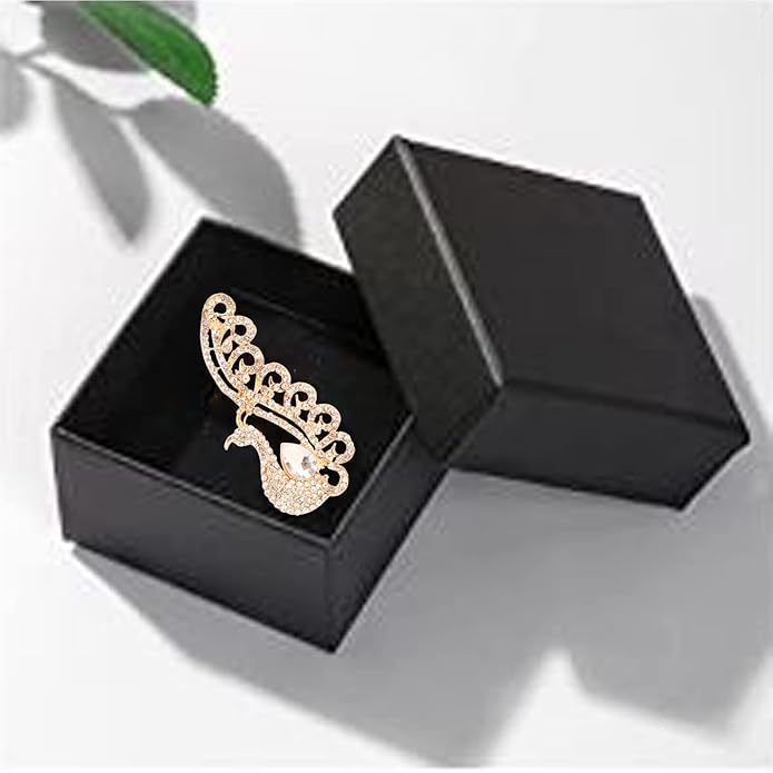 Touchstone Indian Bollywood Handcrafted Designer Jewelry Brooch Lapel Pin in Gold Or Silver Tone for Women.