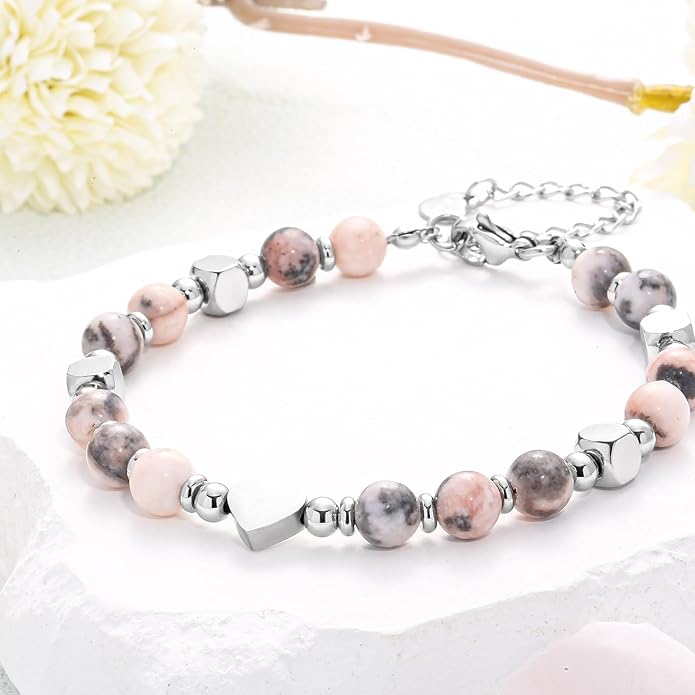 Desimtion Healing Natural Stone Bracelets for Women Girls, Sometimes You Forget You're Awesome -Christmas Gifts for Women Teen Girls, Best Friend Birthday Gifts for Women Friendship Bracelets