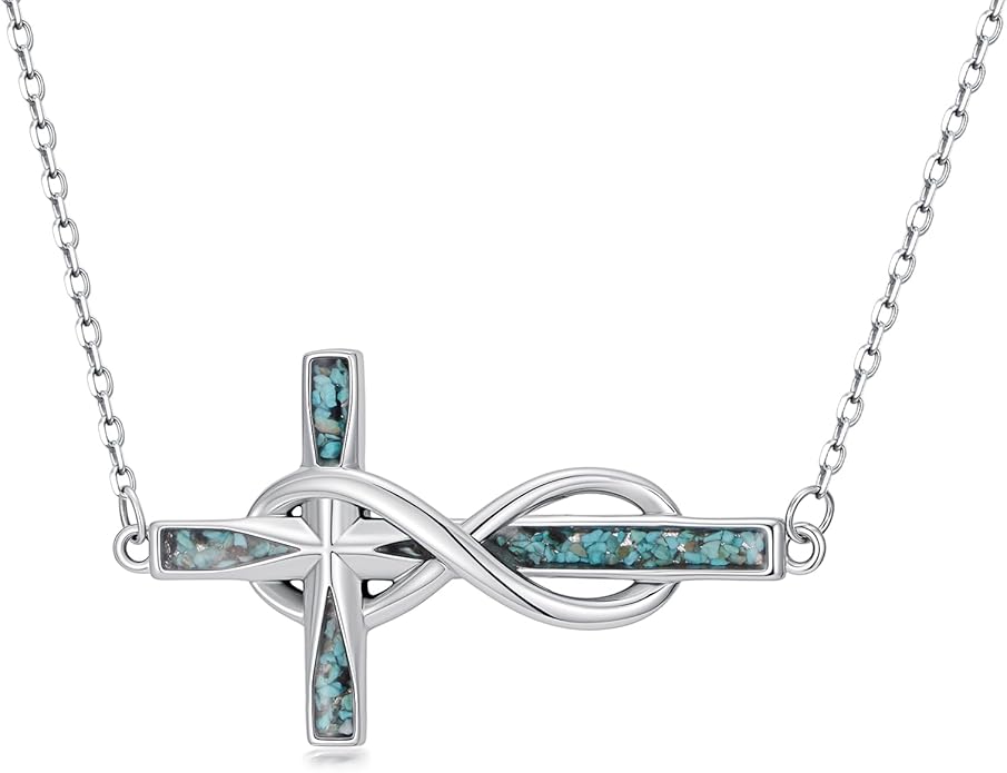 Cross Necklace for Women 925 Sterling Silver Cross Pendant Religious Christian Jewelry Faith Easter Gifts for Wife