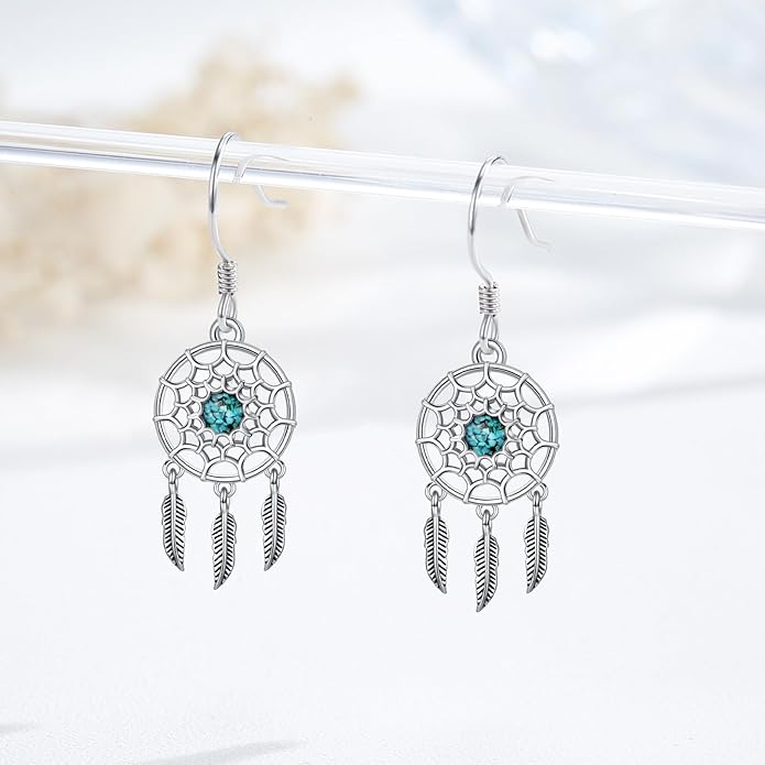 Western Earrings for Women 925 Sterling Silver Turquoise Western Country Dangle Drop Earrings Country Jewelry Gifts for Cowgirl Cowboy