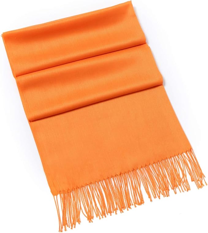 Cindy & Wendy Pashmina Shawls and Wraps Large Scarfs for Women Wedding Party Bridal Long Fashion Solid Shawl Wrap Fringes