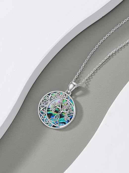 Seiyang 925 Sterling Silver Mustard Seed/Cross/Star of David/Triquetra Trinity Knot/Celtic/Claddagh Necklace Christian/Irish Jewelry Gifts for Women Mom Her