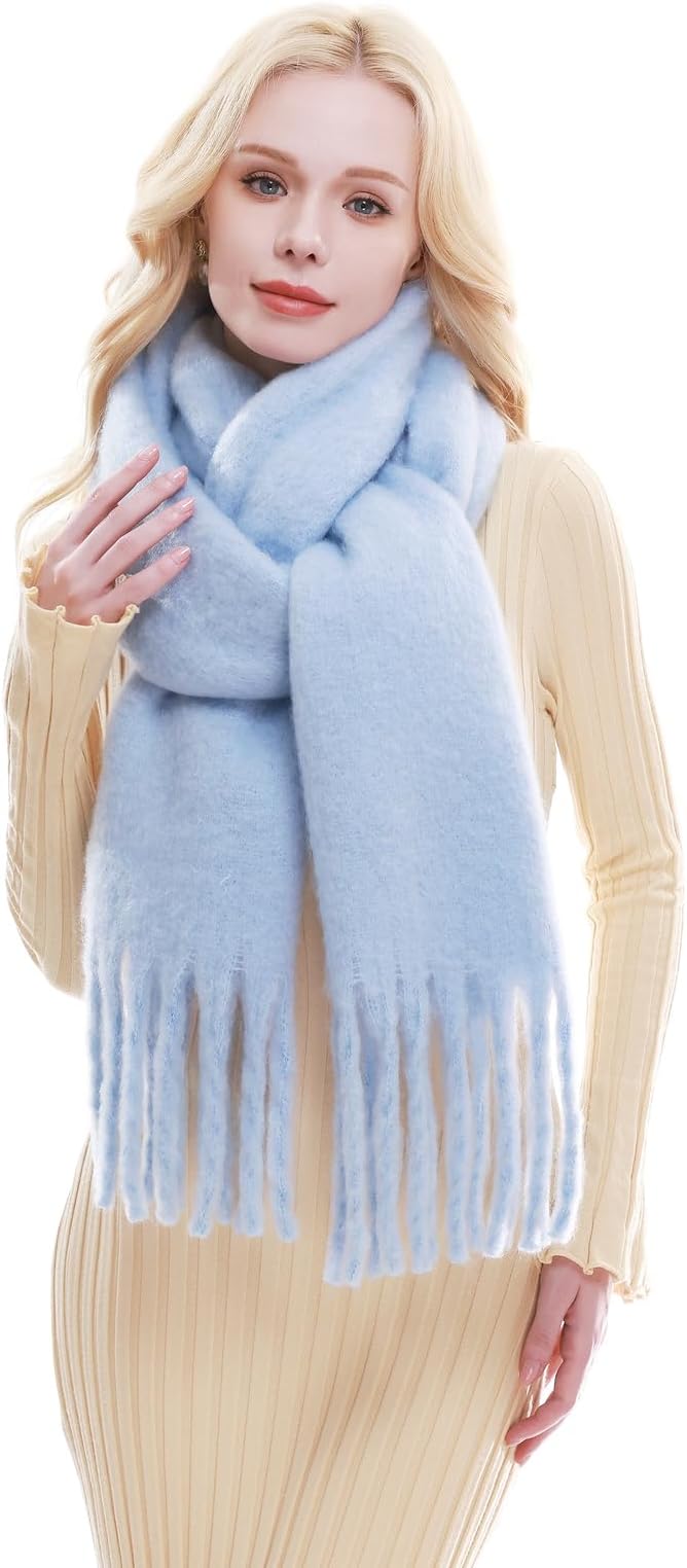 RIIQIICHY Chunky Scarf for Women Winter Warm Thick Scarves Oversized Blanket Scarf