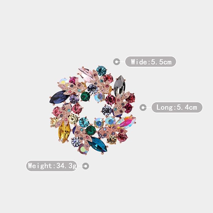 AILONMEI Brooch Pins For Women Fashion, Flower Brooches Jewelry For Women Floral Series Brooches And Pins Designer Lady's Costume
